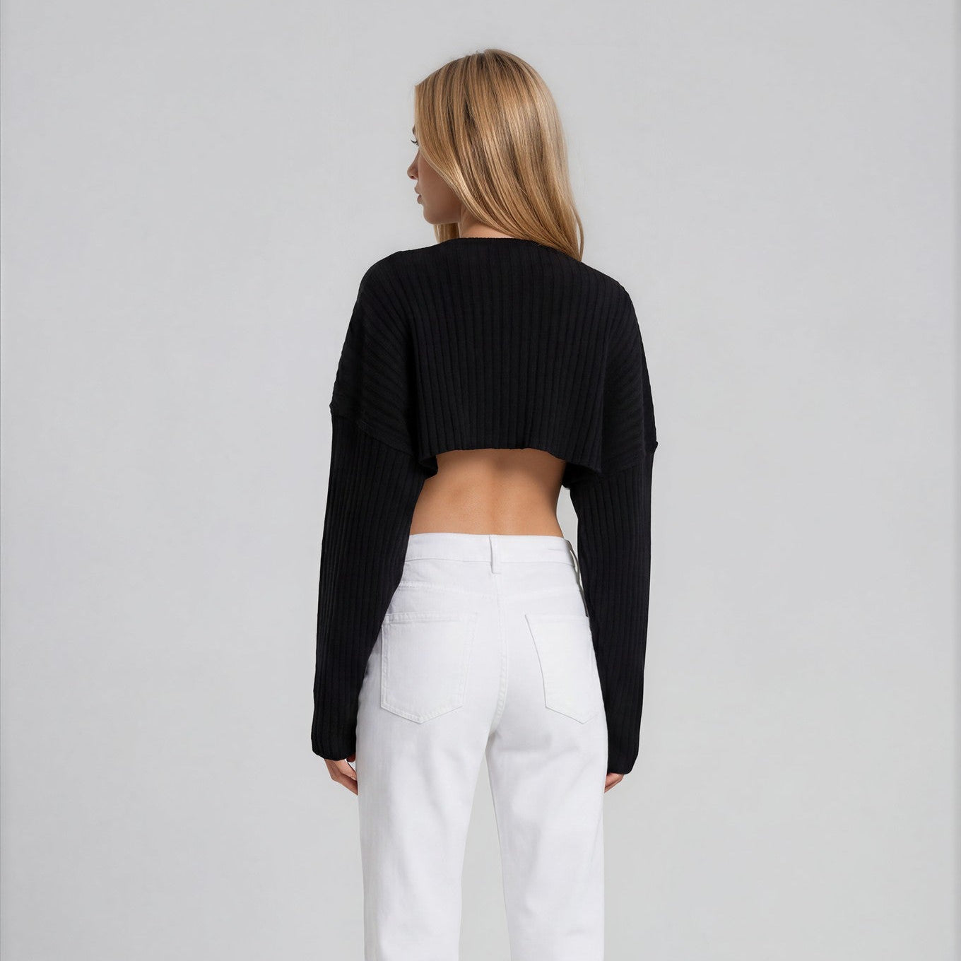 Ribbed Shrug Cardigan