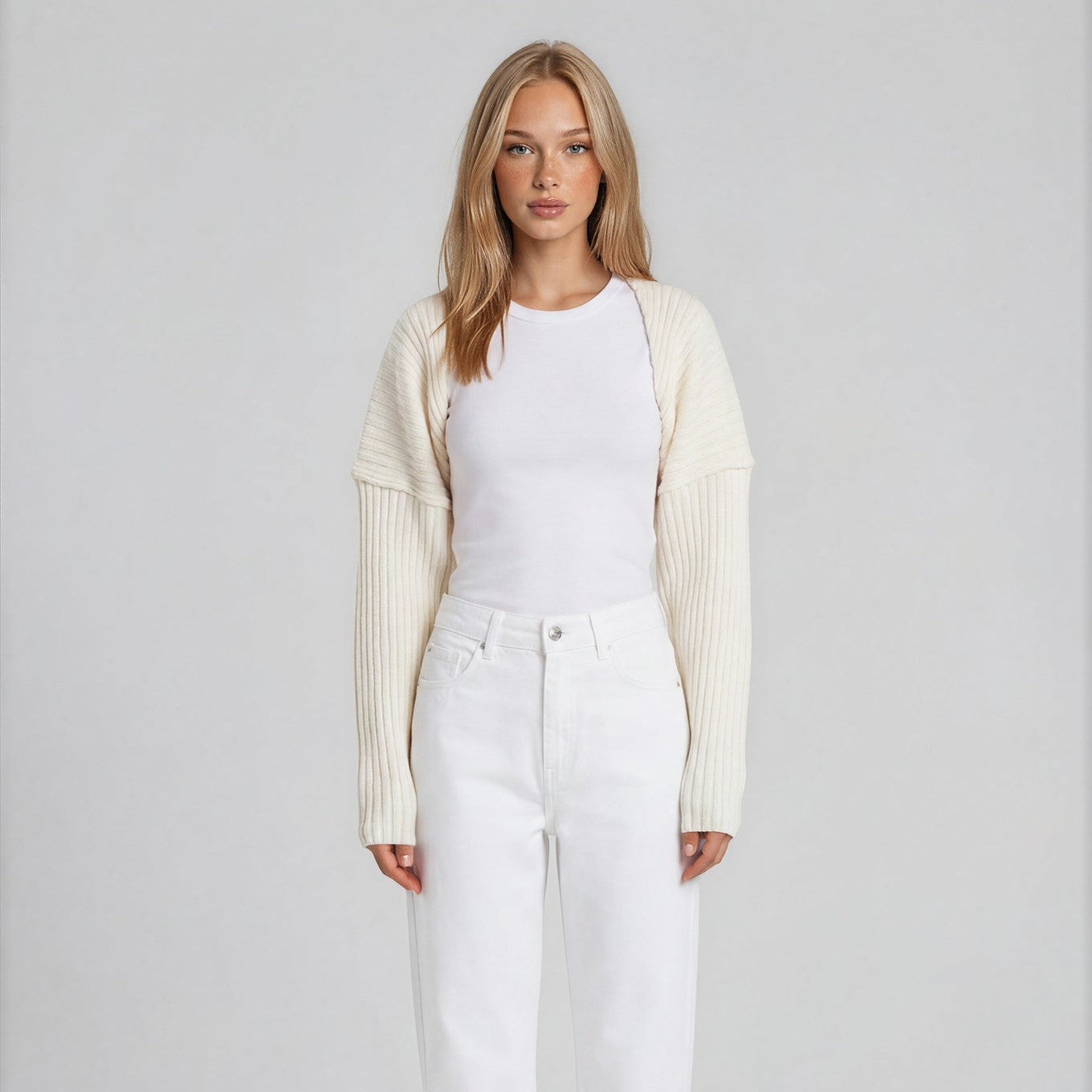 Ribbed Shrug Cardigan