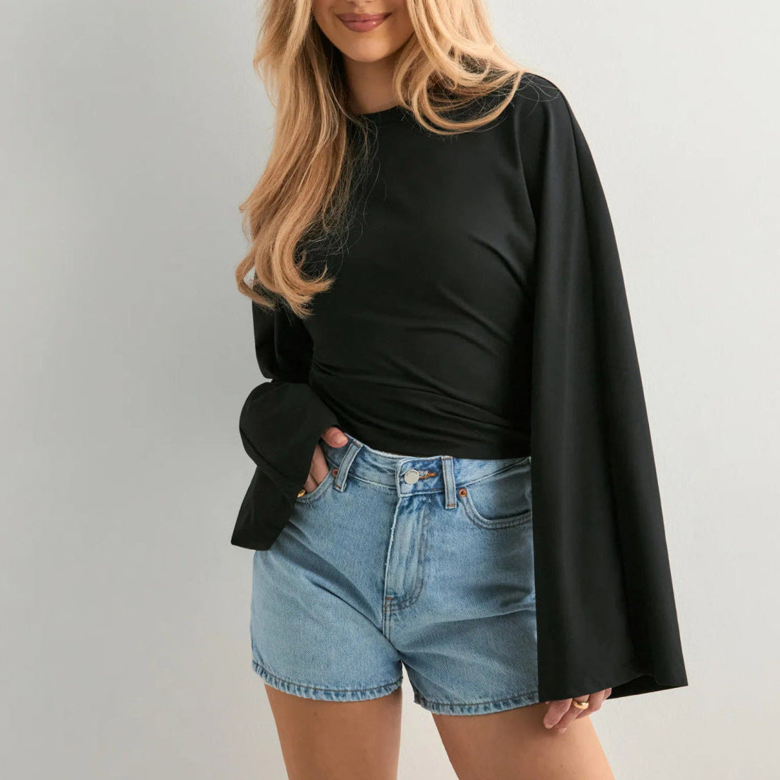 Cinched Long Sleeve Top