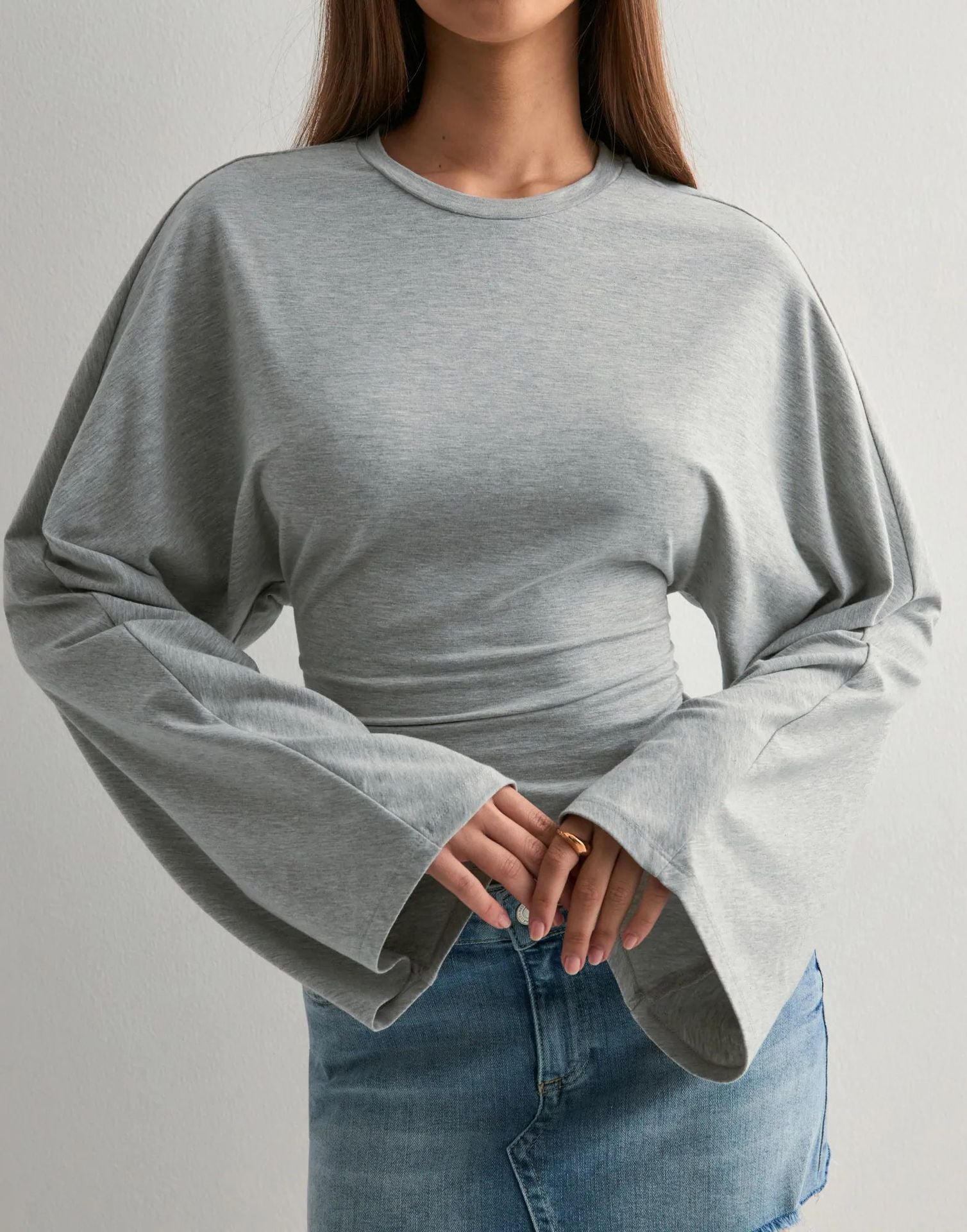 Cinched Long Sleeve Top
