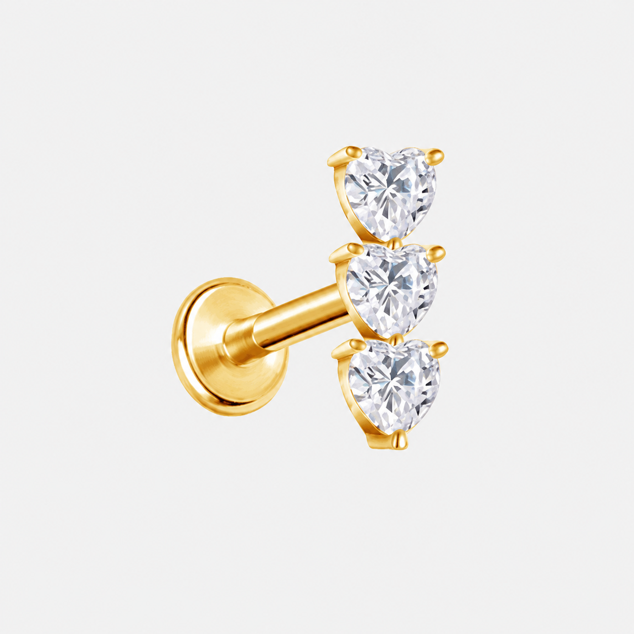 Heart Trio Stud