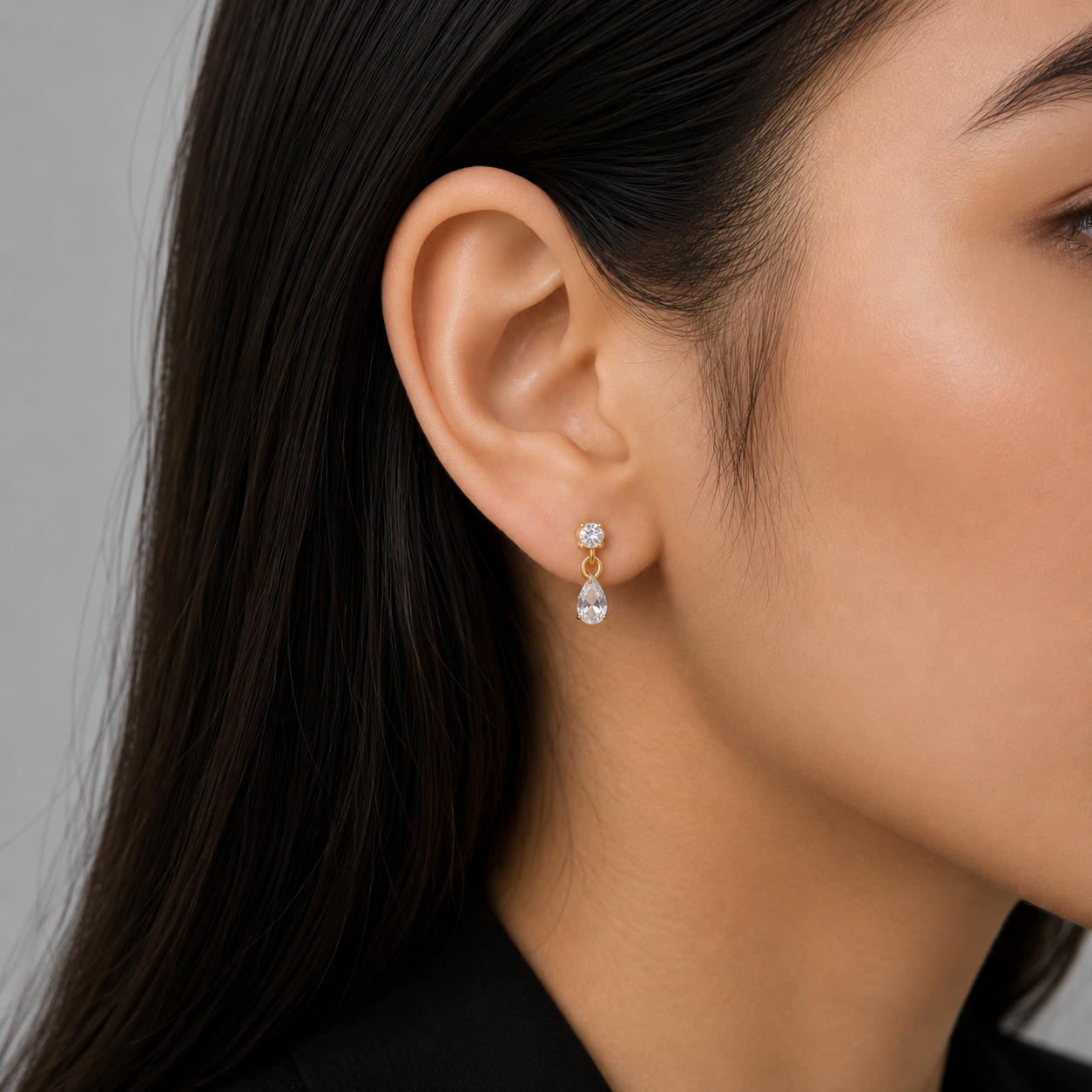 Titanium Teardrop Earring