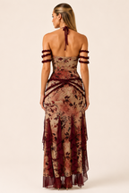 Scarlet Bloom Maxi Dress