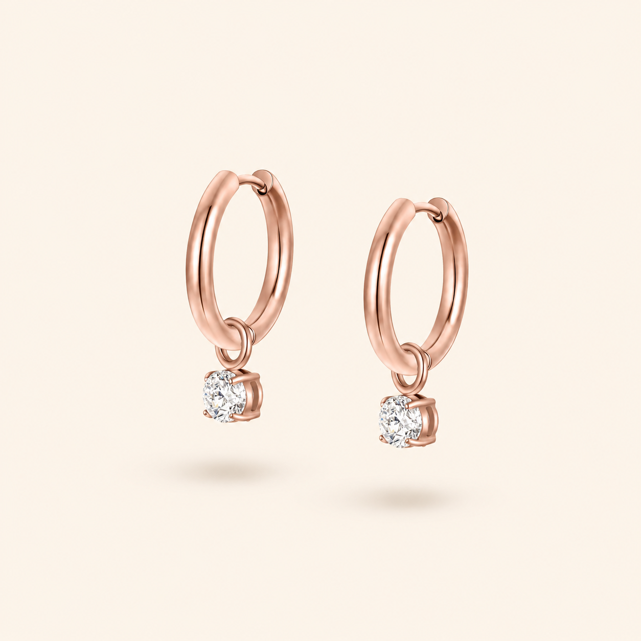 Crystal Drop Hoops