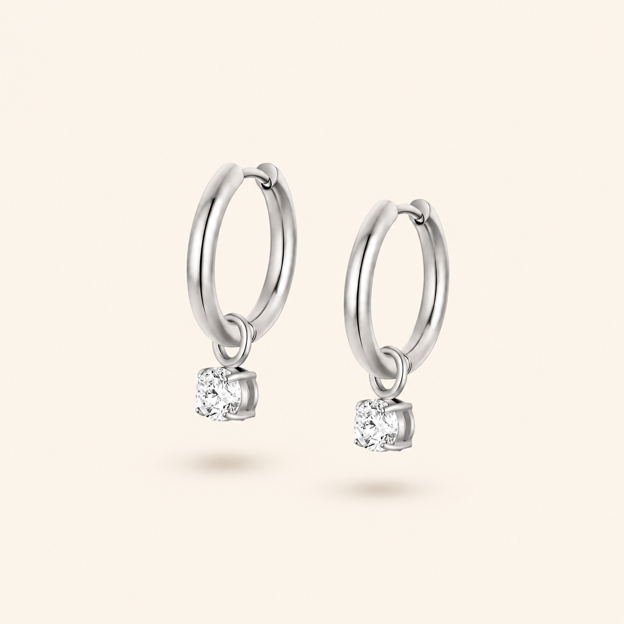 Crystal Drop Hoops