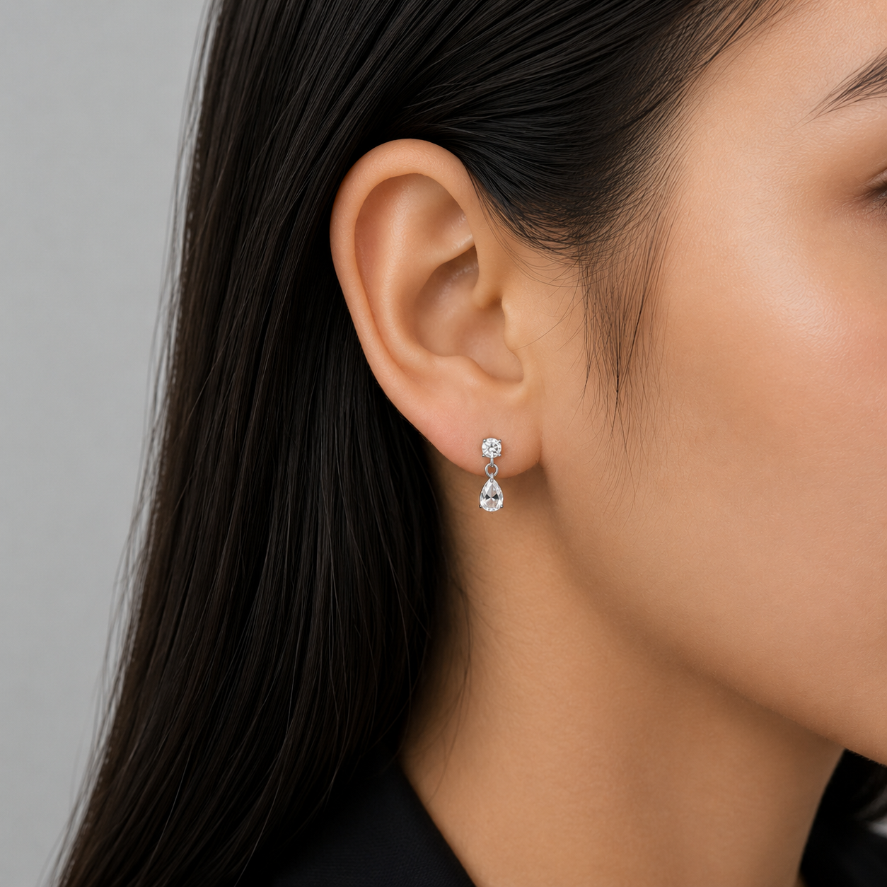Titanium Teardrop Earring