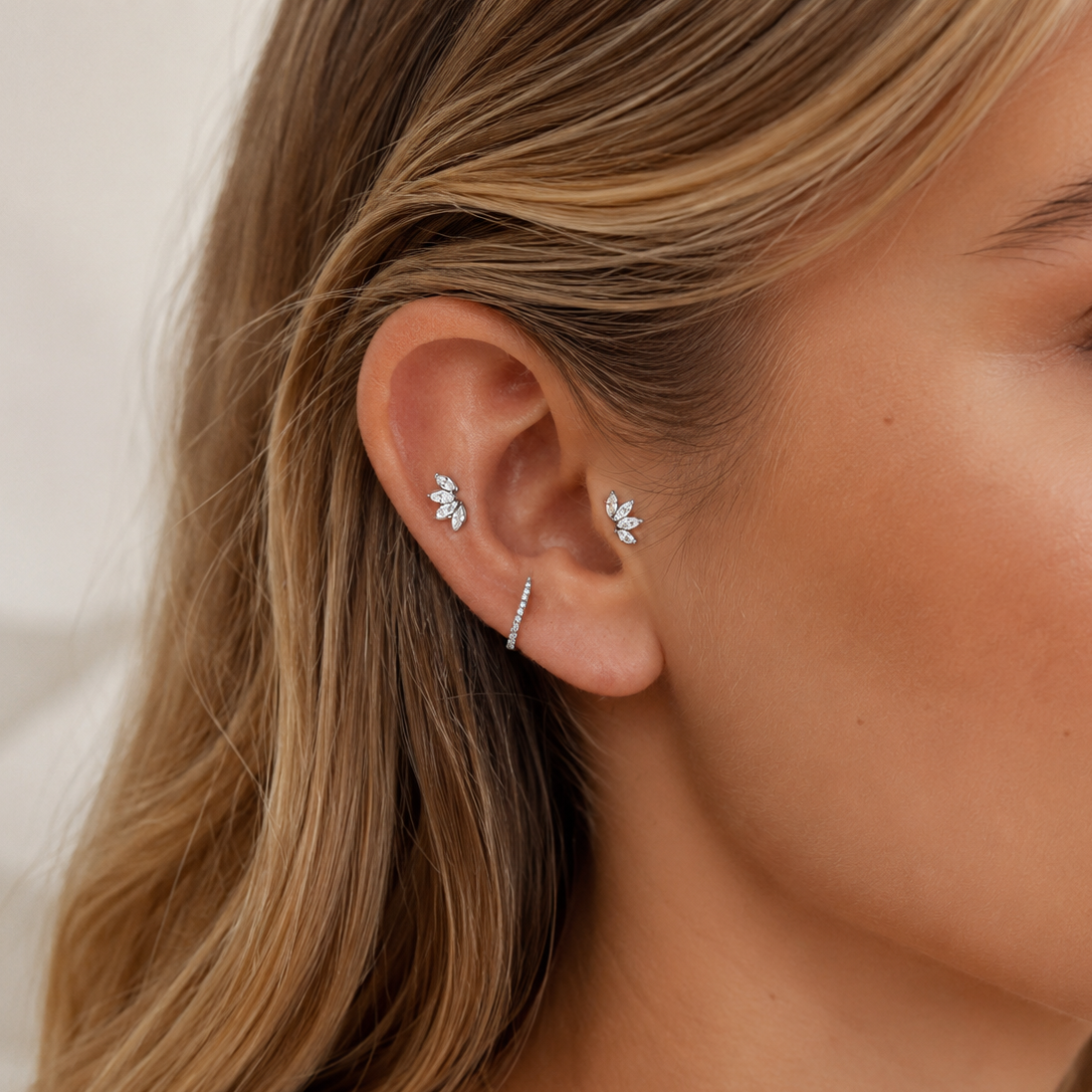 Titanium Crown Earring